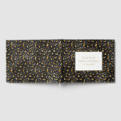 Goud Zwart Leopard Glitter Bruiloft Gastenboek (Volledig)