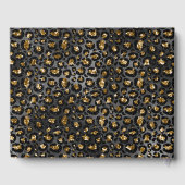 Goud Zwart Leopard Glitter Bruiloft Gastenboek (Achterkant)
