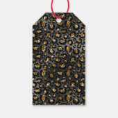 Goud Zwart Leopard Glitter Cadeaulabel (Achterkant)