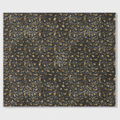 Goud Zwart Leopard Glitter Cadeaupapier (Vlak)