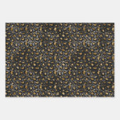 Goud Zwart Leopard Glitter Inpakpapier Vel (Voorkant)