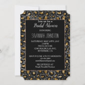 Goud Zwart Leopard Glitter Kaart (Voorkant)