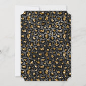 Goud Zwart Leopard Glitter Kaart (Achterkant)