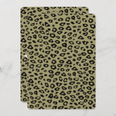 Goud Zwart Leopard Print Baby shower Kaart (Voorkant / Achterkant)