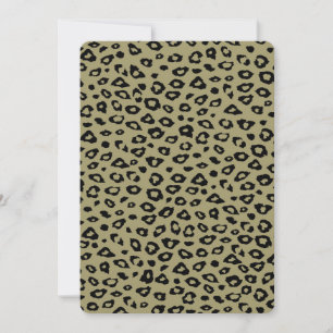 Goud Zwart Leopard Print Baby shower Kaart
