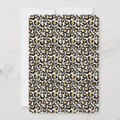 Goud Zwart Leopard Print Bruiloft Kaart (Achterkant)