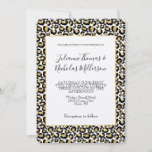Goud Zwart Leopard Print Bruiloft Kaart (Voorkant)