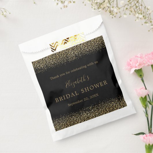 Goud Zwart Leopard Print Glam Vrijgezellenfeest Bedankzakje (Gezegeld)
