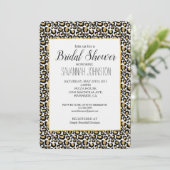 Goud Zwart Leopard Print Vrijgezellenfeest Kaart (Staand voorkant)