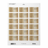 Goud Zwart Liefde Vogel Trouwadres Retourlabels Etiket (Full Sheet)