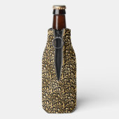 Goud Zwart Luipaardprint Flesjeskoeler (Fles Achterkant)