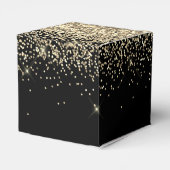 Goud Zwart Luxe Glitter Glans Monogram Bedankdoosjes (Achterkant)