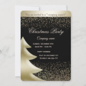 Goud/zwart luxe zakelijk kerstfeest kaart (Voorkant)