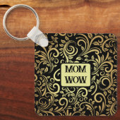 Goud & Zwart - MAM - WOW | Sleutelhanger (Voorkant)