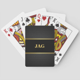 Goud Zwart Mannelijk Monogram Pokerkaarten