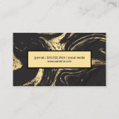 Goud Zwart Marmer | ABSTRACT Visitekaartje (Achterkant)