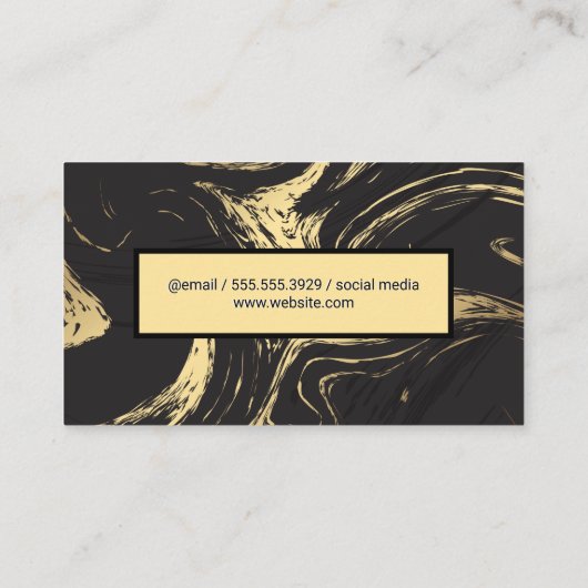 Goud Zwart Marmer | ABSTRACT Visitekaartje (Achterkant)