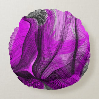 Goud Zwart marmer kunst Rond Kussen