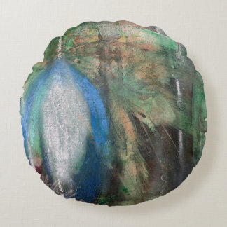 Goud Zwart marmer kunst Rond Kussen