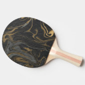 Goud Zwart Marmer Swirl Stone Tafeltennisbatje (Zijkant)
