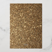 Goud Zwart Masquerade Party Folie Uitnodiging (Achterkant)