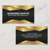 Goud Zwart Metaal Visitekaartje (Voorkant / Achterkant)