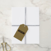 Goud & Zwart Minimalistisch Professioneel Modern Cadeaulabel (Met Touw)
