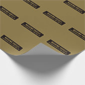 Goud & Zwart Minimalistisch Professioneel Modern Cadeaupapier (Hoek)