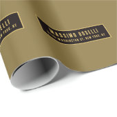 Goud & Zwart Minimalistisch Professioneel Modern Cadeaupapier (Rol Hoek)