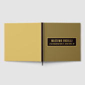Goud & Zwart Minimalistisch Professioneel Modern Gastenboek (Volledig)