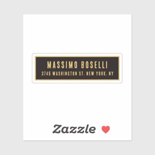 Goud & Zwart Minimalistisch Professioneel Modern Sticker (Vel)