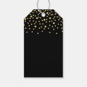 Goud & Zwart Modern Afstudeerfeest Cadeautag Cadeaulabel (Achterkant)