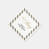 Goud & Zwart | Modern Boy Baby shower papieren ser Servet (Hoek)