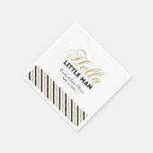 Goud & Zwart | Modern Boy Baby shower papieren ser Servet (Hoek)