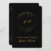 Goud & Zwart Modern Chique Glam Elegant Kaart (Voorkant / Achterkant)