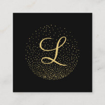 Goud & Zwart | Modern Cirkel Monogram Professionee