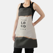 Goud zwart, modern elegant, uniek uw logo schort (Insitu)