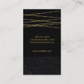 Goud Zwart Modern | Leisteen Visitekaartje (Achterkant)