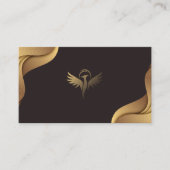 Goud Zwart Modern Luxury Manager Area Visitekaartje (Voorkant)