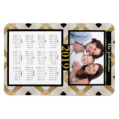 Goud Zwart Modern Patroon Foto 2019 Kalender Magneet (Horizontaal)