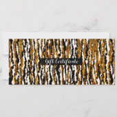 Goud & Zwart Modern Safari Regen Cadeaubon Kaart (Voorkant)