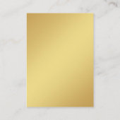 Goud & Zwart Modern Script Minimale bruiloft detai Informatiekaartje (Achterkant)