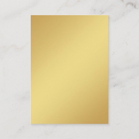 Goud & Zwart Modern Script Minimale bruiloft detai Informatiekaartje (Achterkant)