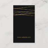 Goud Zwart Modern Visitekaartje (Achterkant)