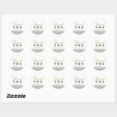 Goud & Zwart | Moderne Bedankt Sticker (Vel)