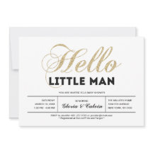 Goud, Zwart | Moderne typografie jongens babyshowe