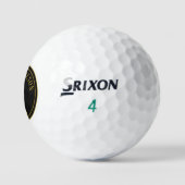 Goud Zwart Monogram aangepaste naam Srixon Golfballen (Logo)