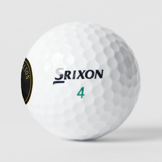 Goud Zwart Monogram aangepaste naam Srixon Golfballen (Logo)
