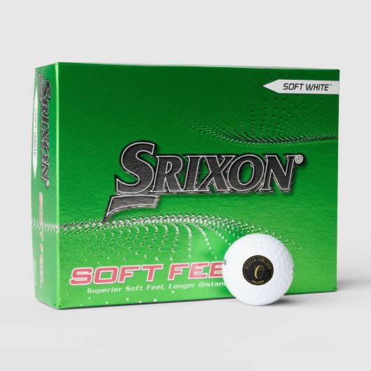 Goud Zwart Monogram aangepaste naam Srixon Golfballen (Verpakking)