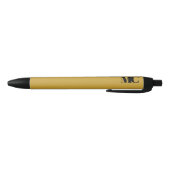Goud Zwart Monogram Monogram Elegant Modern Zwarte Inkt Pen (Bodem)